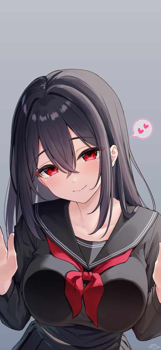 This is a pixiv picture whose title is 壁紙 ヤンデレちゃん.