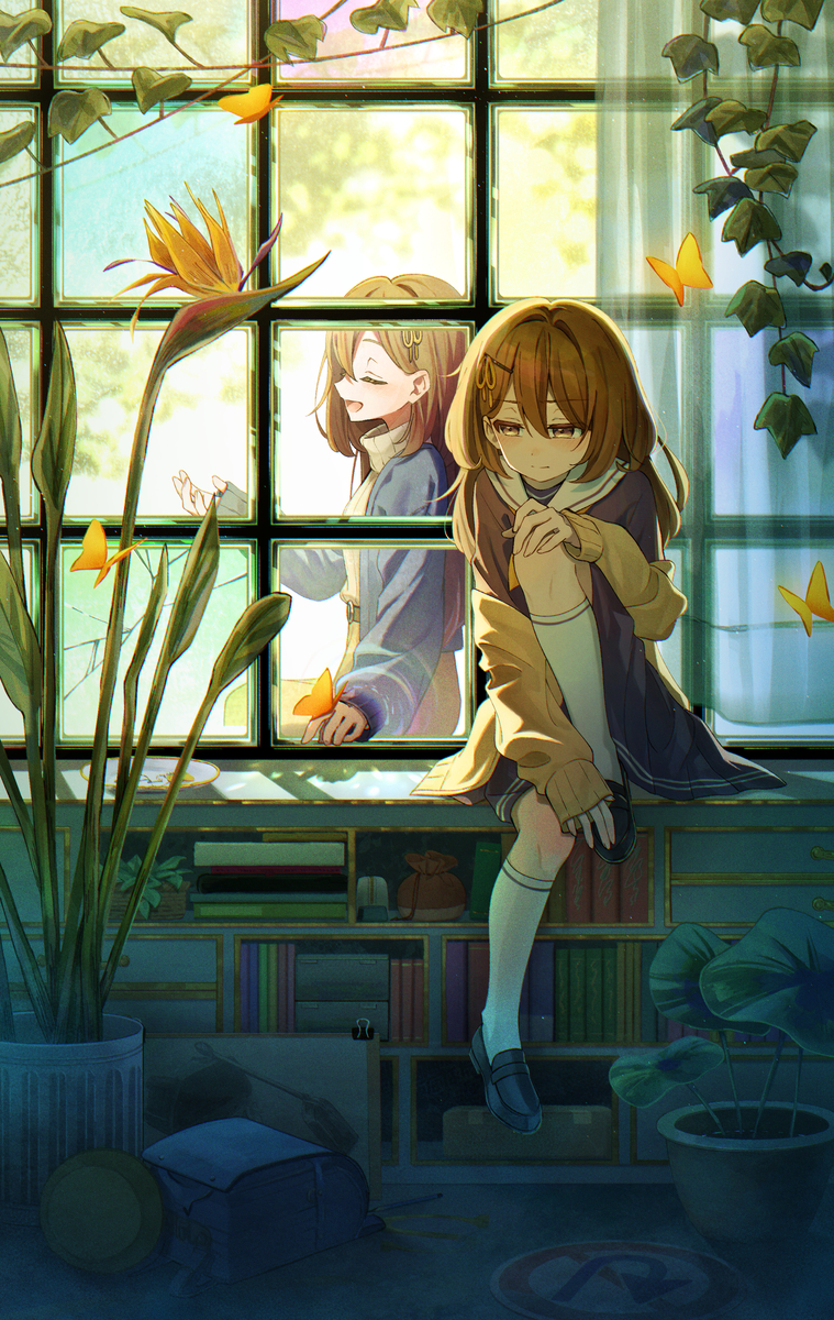 This is a pixiv picture whose title is 前途の映し.