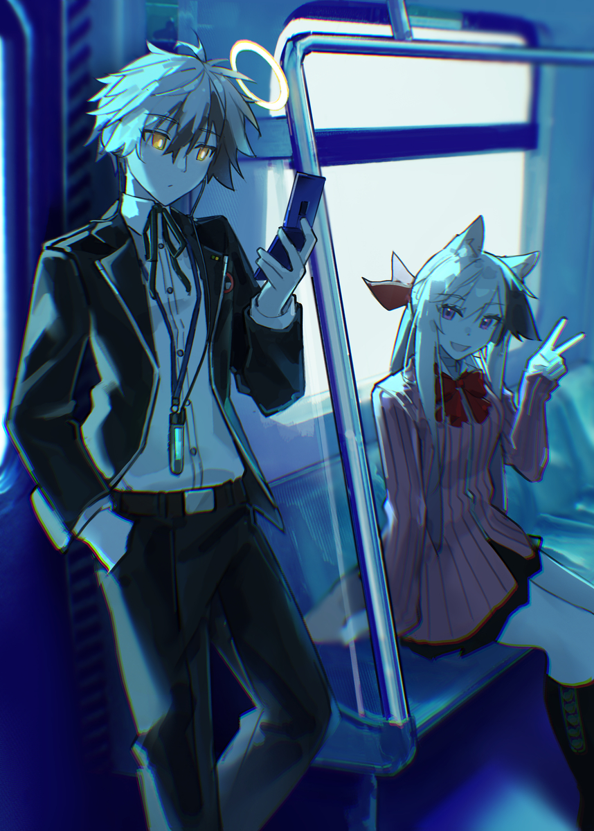 This is a pixiv picture whose title is blue.