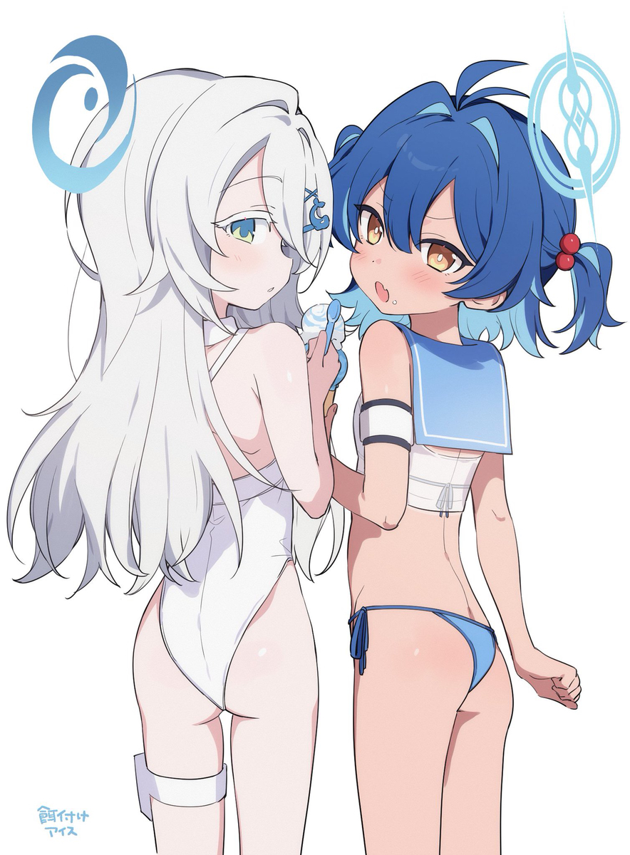 This is a pixiv picture whose title is アイスで餌付け.