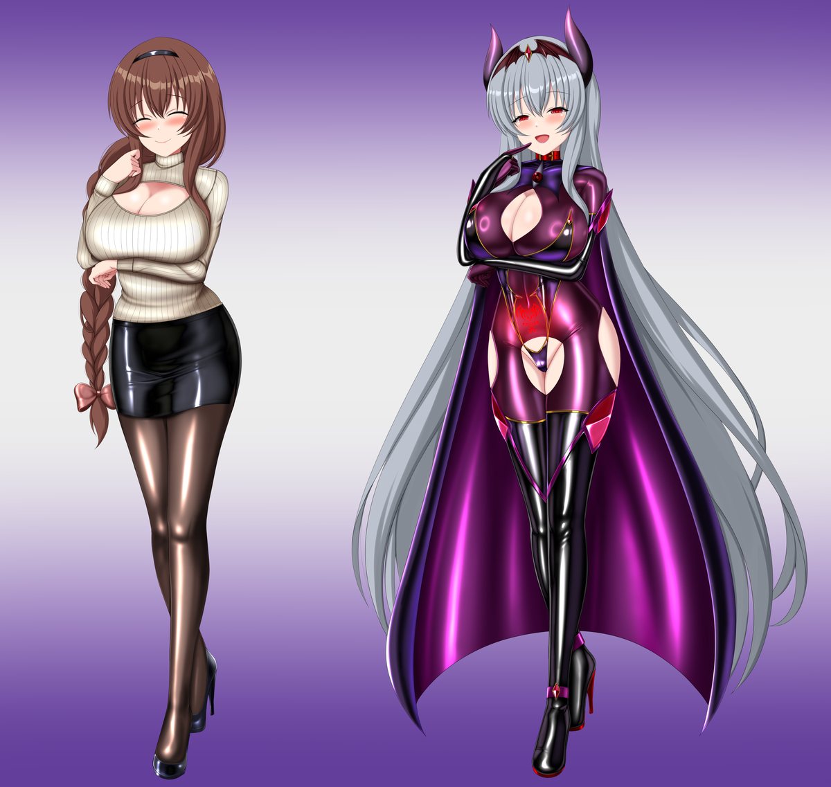 This is a pixiv picture whose title is ぴっちり変身ヴィランちゃん.