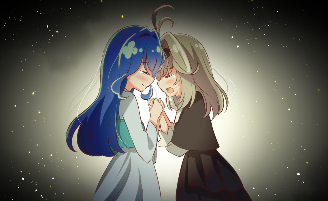 This is a pixiv picture whose title is 並んで歩みたい.