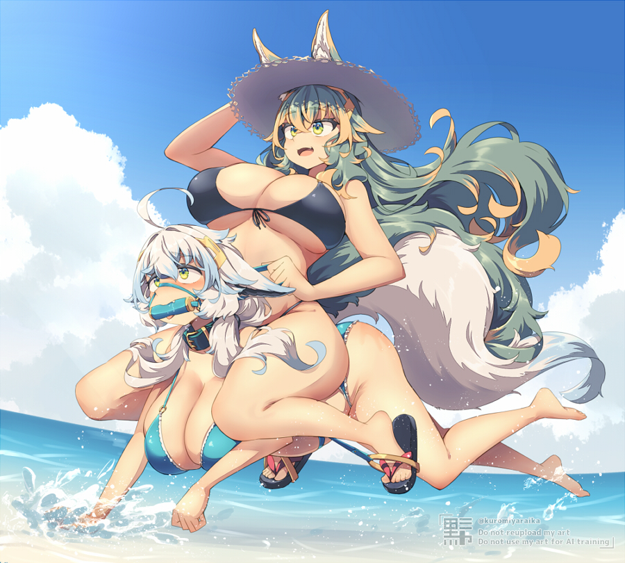 This is a pixiv picture whose title is 二人でお散歩.