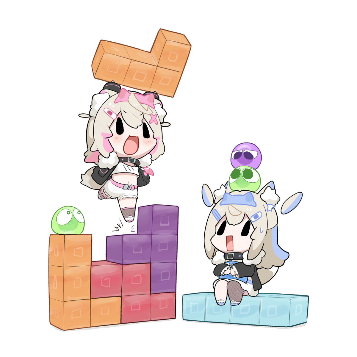This is a pixiv picture whose title is ぷよテト.
