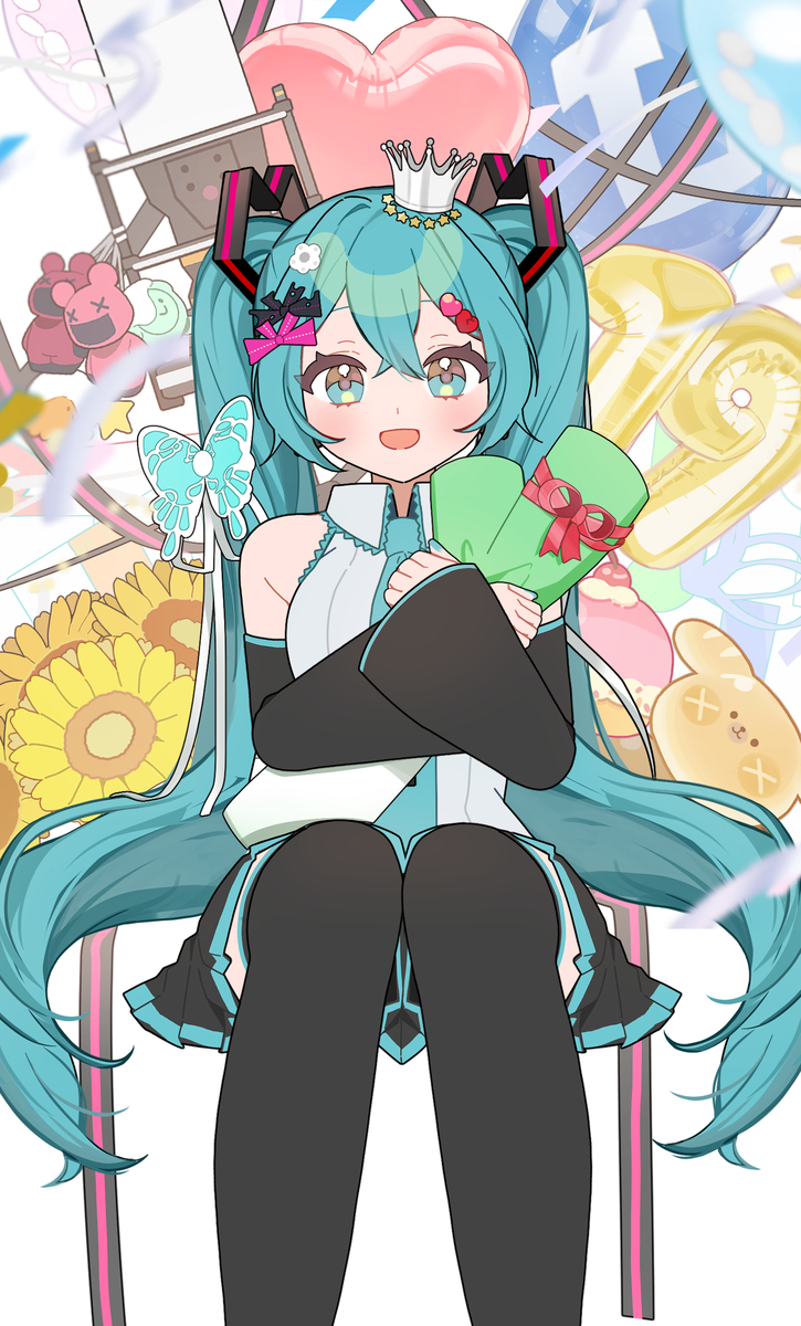 This is a pixiv picture whose title is ミク誕2026.