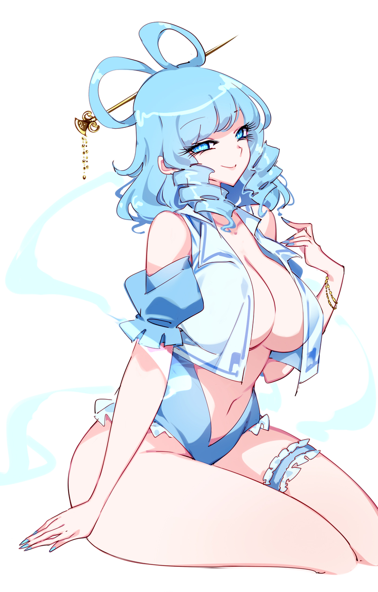 This is a pixiv picture whose title is 涼.