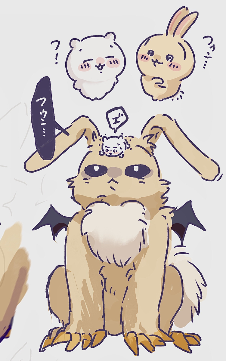 This is a pixiv picture whose title is うさ&ハチでかつよ化.