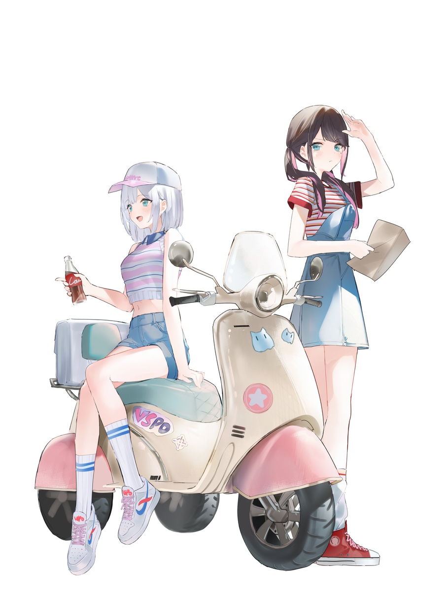 This is a pixiv picture whose title is 𝓢𝓾𝓶𝓶𝓮𝓻 𝓔𝓼𝓬𝓪𝓹𝓮🛵⛱☀️.