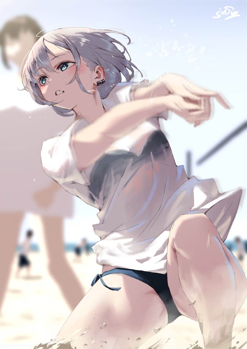 This is a pixiv picture whose title is 両手でいなす.