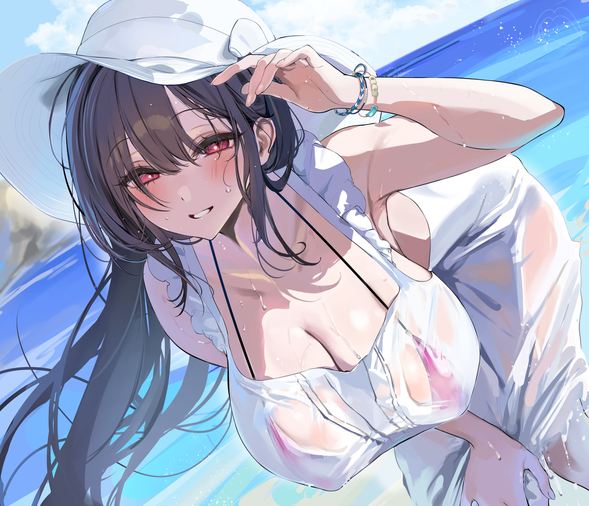 This is a pixiv picture whose title is 夏くろる.