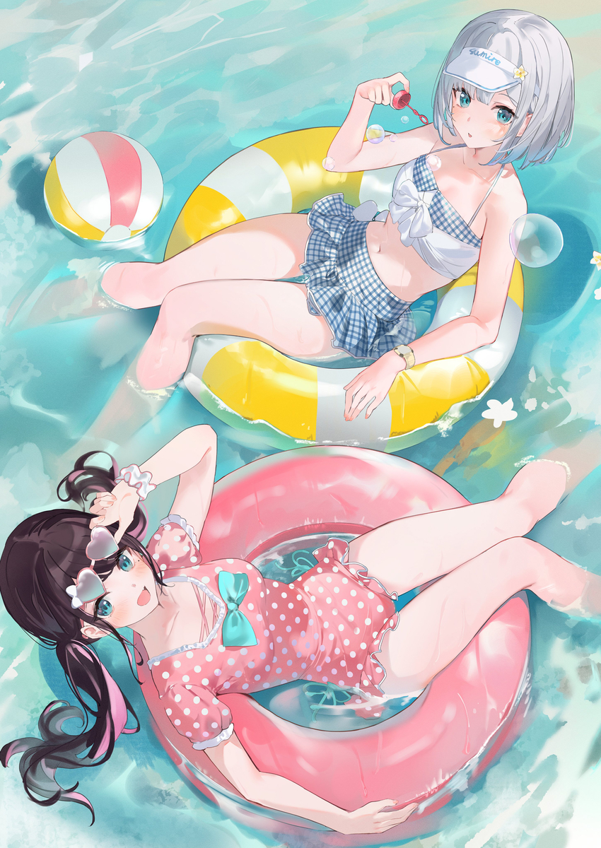 This is a pixiv picture whose title is 夏の最後の一ページ☀️🍉.