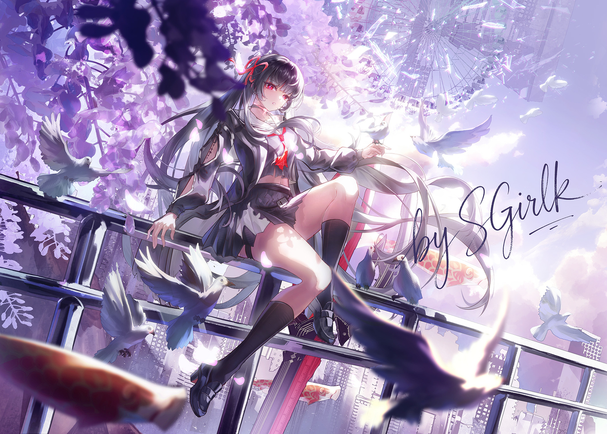 This is a pixiv picture whose title is 鸣潮千咲.