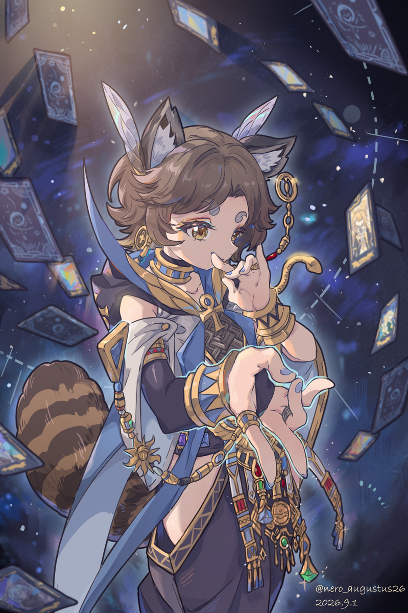 This is a pixiv picture whose title is 【摸.oc】占卜学教授 艾伊莎.拉尼亚穆.