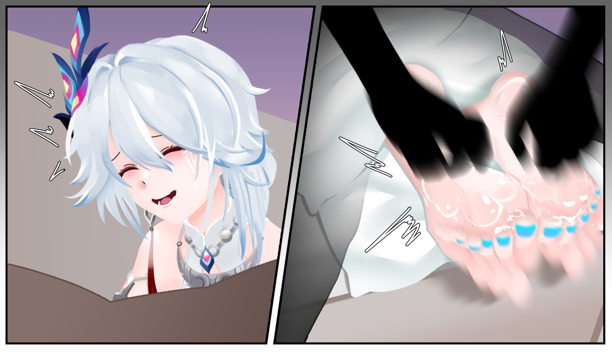 This is a pixiv picture whose title is 爻光的健全健康绿色玩脚cg集.