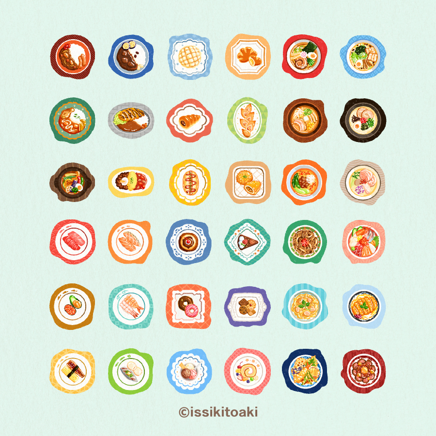 This is a pixiv picture whose title is めし～リングスタンプシール 第二弾.