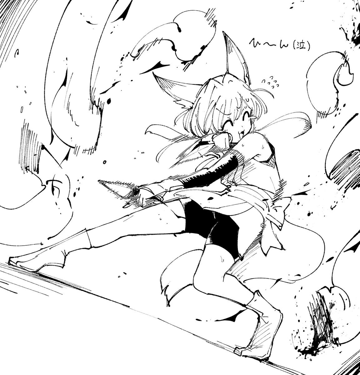 This is a pixiv picture whose title is 「たすけて～～っ」.