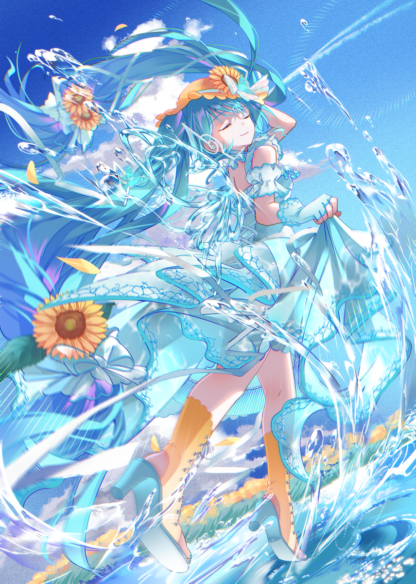 This is a pixiv picture whose title is 湖の姫.