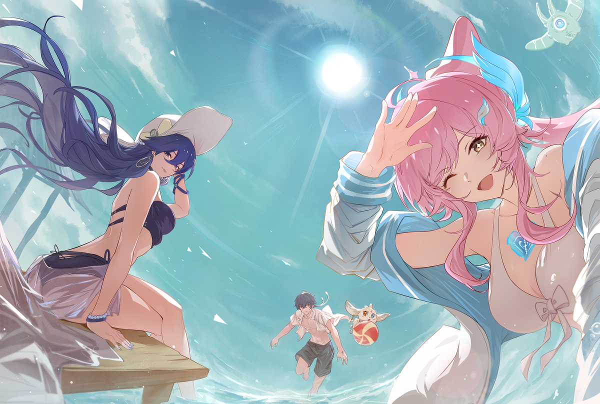 This is a pixiv picture whose title is 云海之间.
