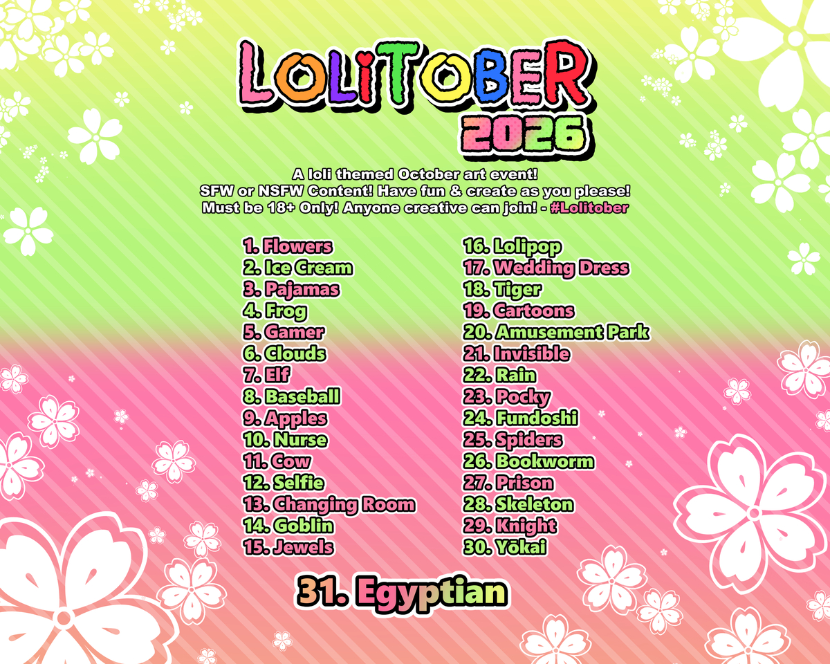 This is a pixiv picture whose title is Lolitober 2026 List & Submission.