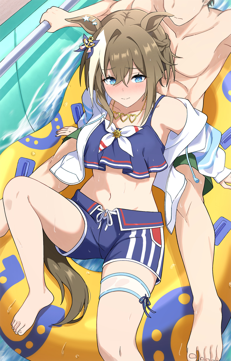 This is a pixiv picture whose title is (近い…//).