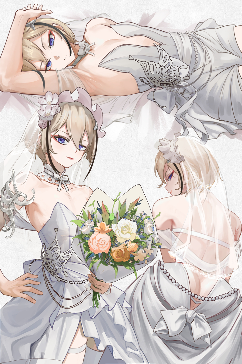 This is a pixiv picture whose title is 日向正宗 花嫁.