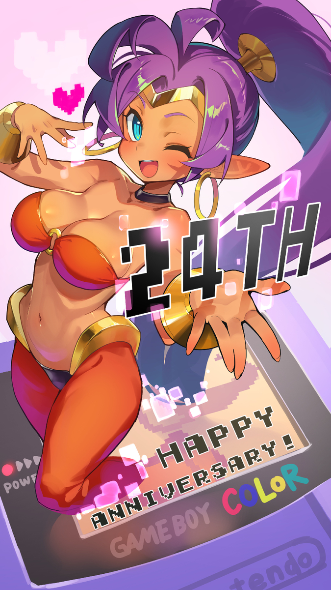 This is a pixiv picture whose title is Shantae 24th Anniversary!.