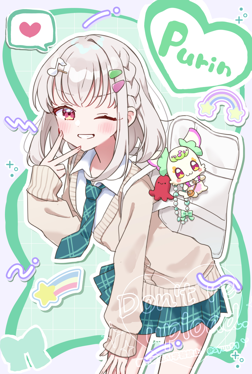 This is a pixiv picture whose title is ギャルぷりん.