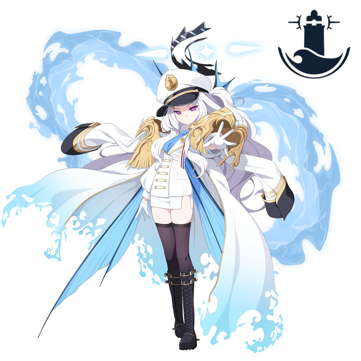 This is a pixiv picture whose title is ヒナちゃんを再び偉大に!！艦長  空崎ヒナ.