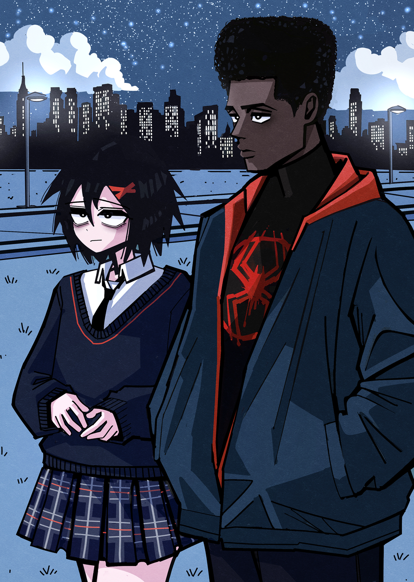 This is a pixiv picture whose title is 페니와 마일스.