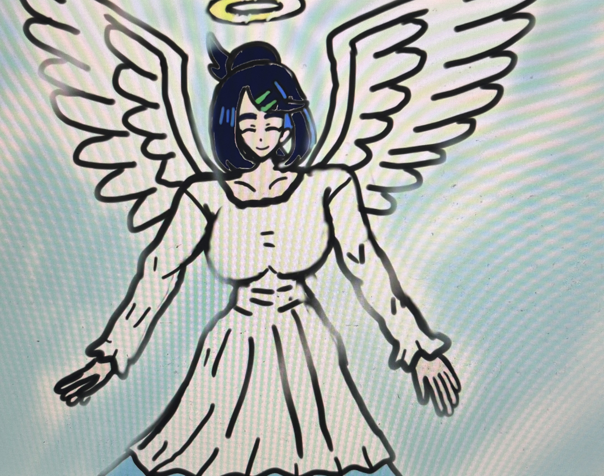 This is a pixiv picture whose title is 優しい天使・リコ❤️🪽👼🪽❤️.