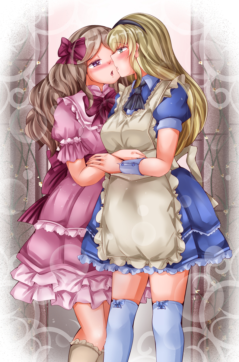 This is a pixiv picture whose title is 接吻の直前.