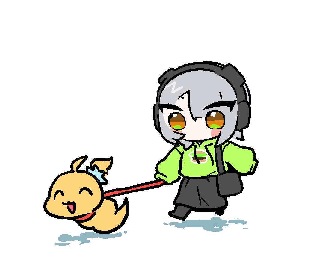This is a pixiv picture whose title is 산책.