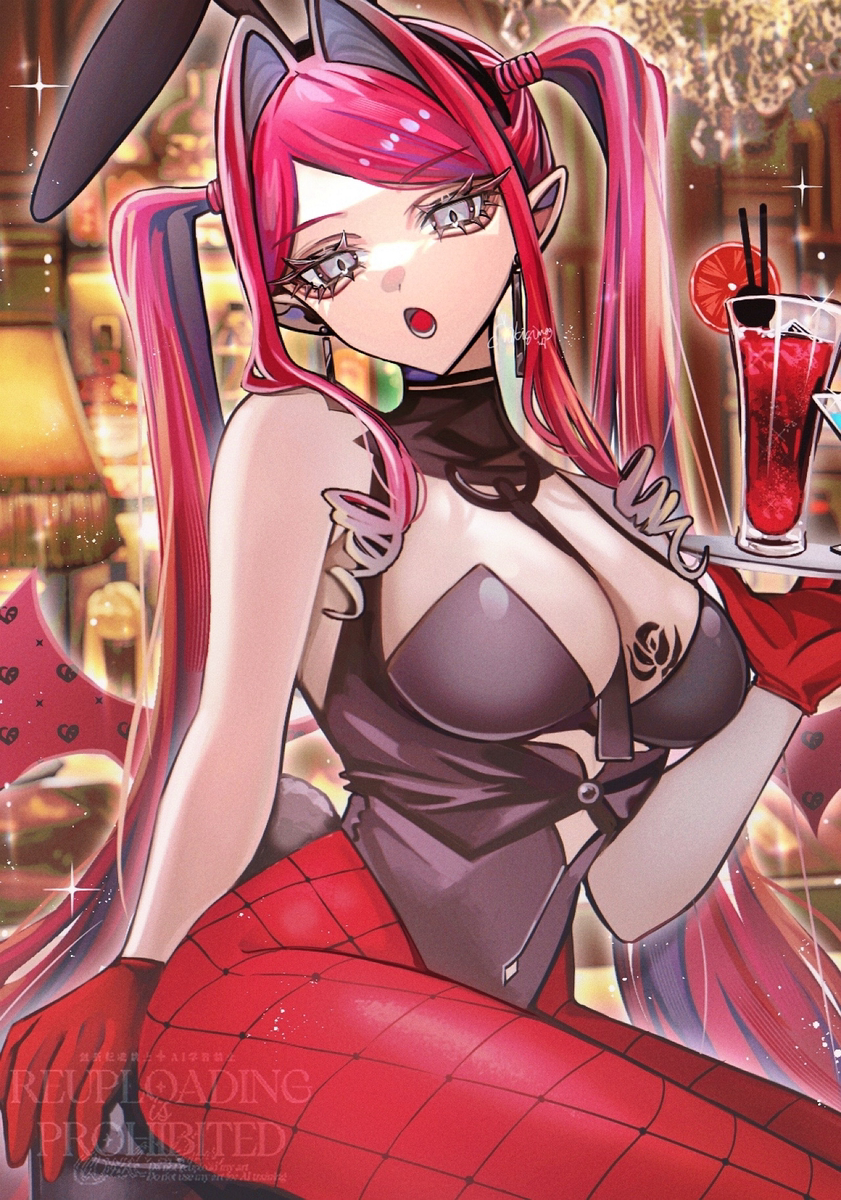 This is a pixiv picture whose title is バニーバーヴァンシー🍸🖤.