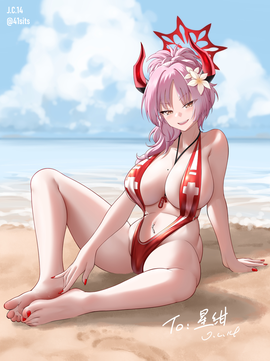 This is a pixiv picture whose title is 京極サツキ：マリンスタディ.