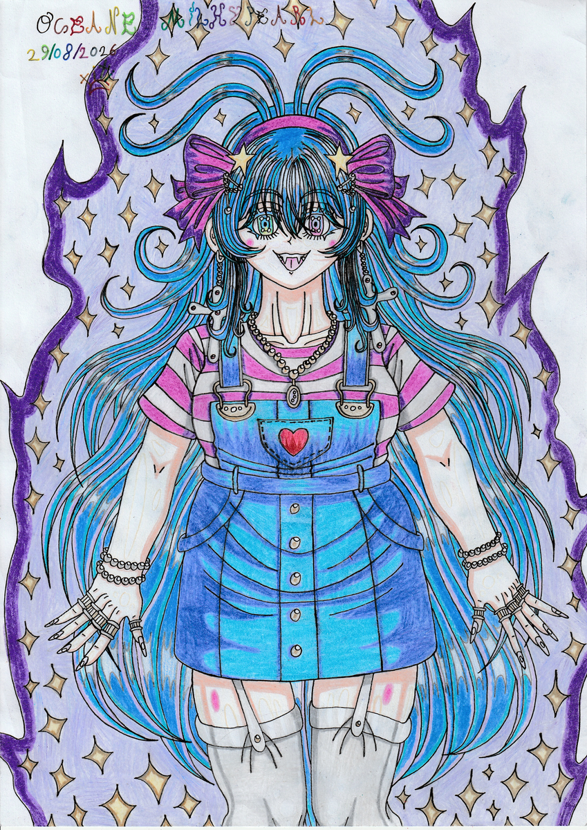 This is a pixiv picture whose title is Océane Milkypearl🌟💙🔮🎀✨🌙💫✝️💖🧁.