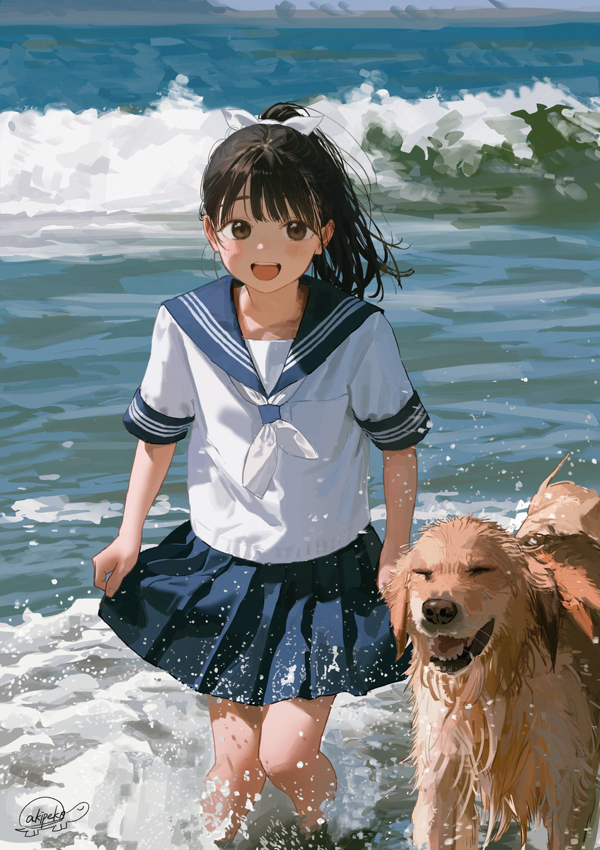 This is a pixiv picture whose title is 汀の少女.