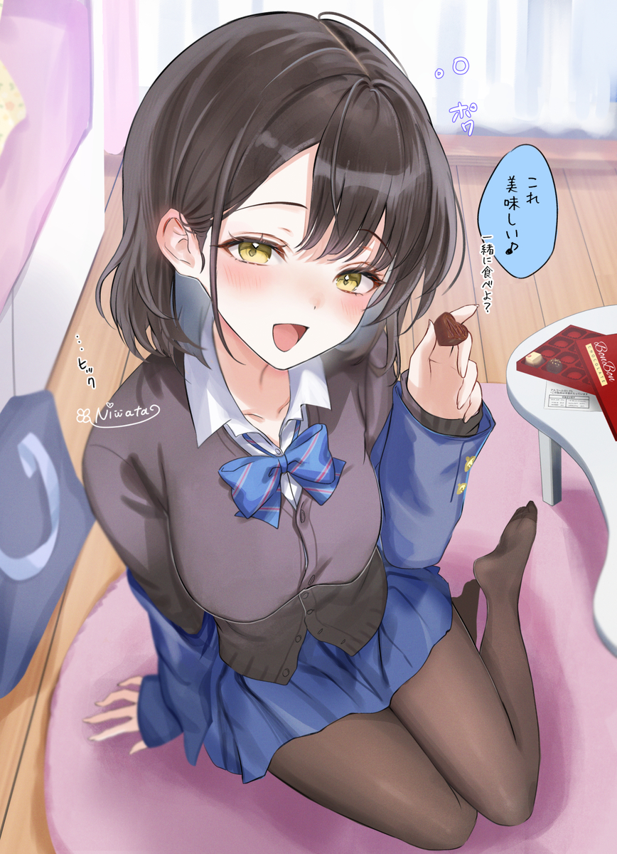 This is a pixiv picture whose title is 様子がおかしい優等生….