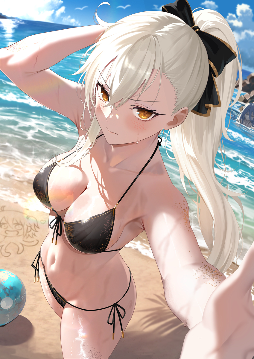 This is a pixiv picture whose title is 水着オルガマリー所長🖤🧡.