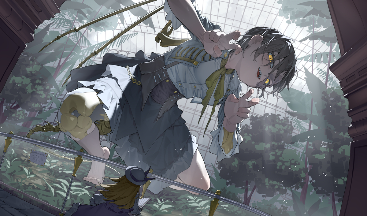 This is a pixiv picture whose title is 🦖.