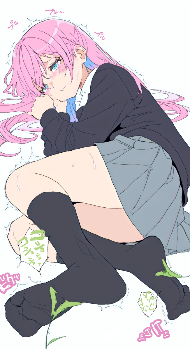 This is a pixiv picture whose title is 足コショに耐える式守さん、そして陥落.