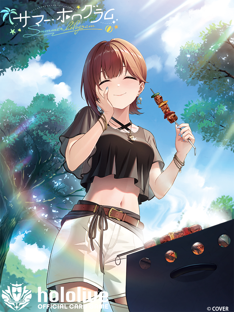 This is a pixiv picture whose title is 『お仕事絵』ときのそら『サマー･ホログラム』.