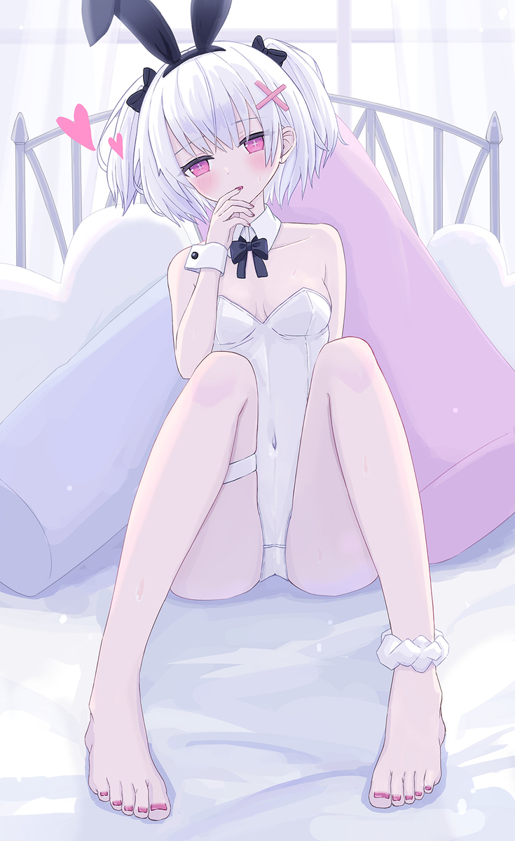 This is a pixiv picture whose title is うさぎの誘惑.