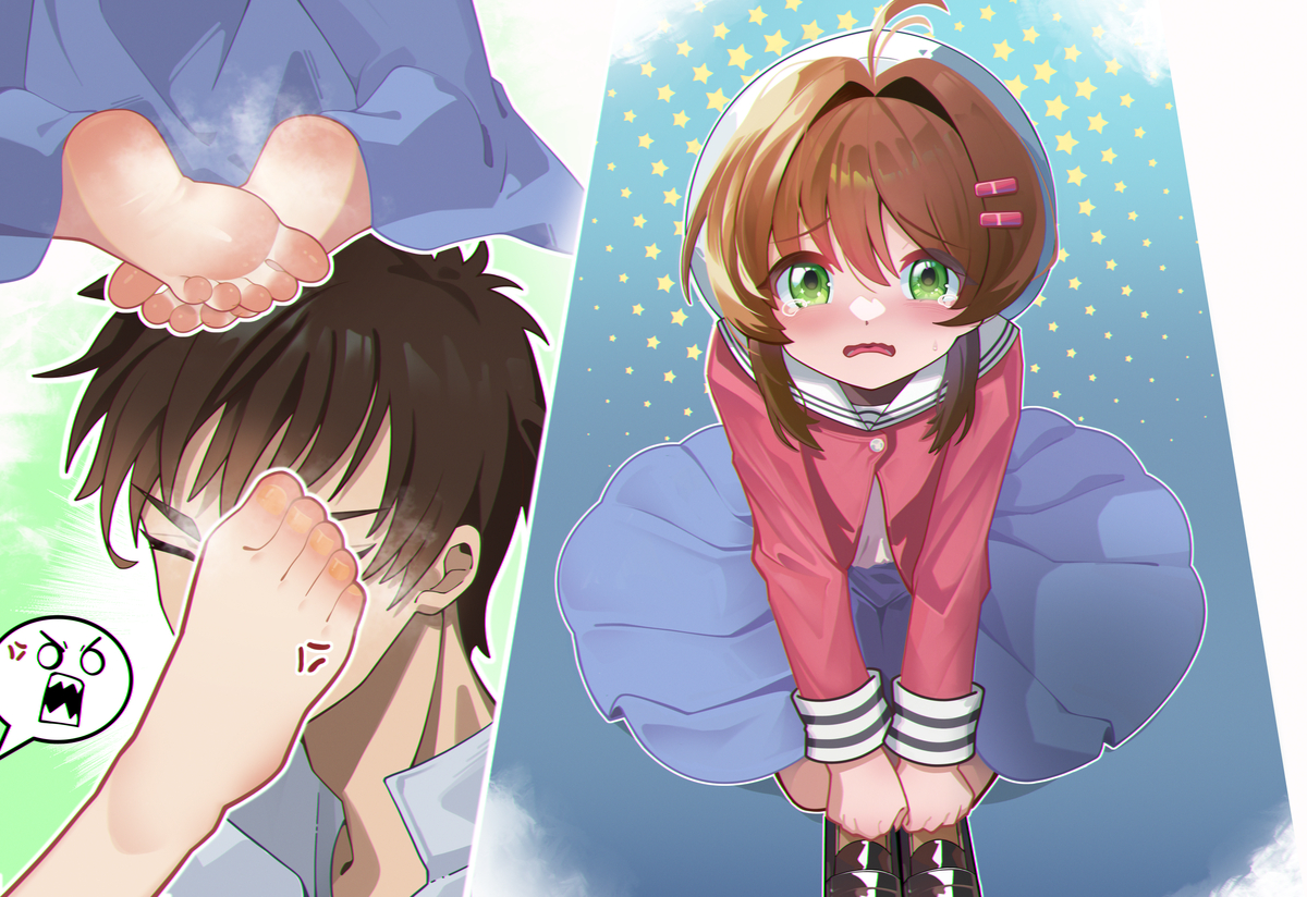This is a pixiv picture whose title is 臭脚丫VS臭哥哥.