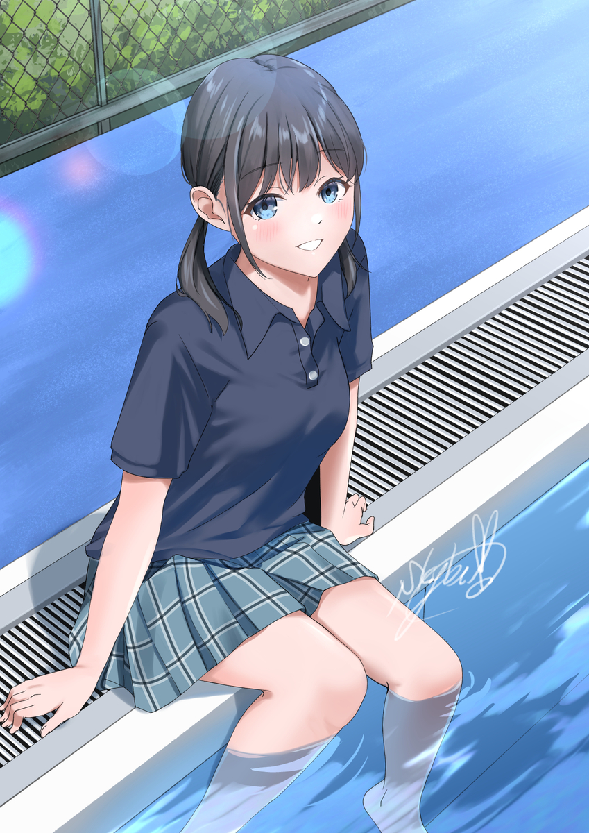 This is a pixiv picture whose title is プールサイド.