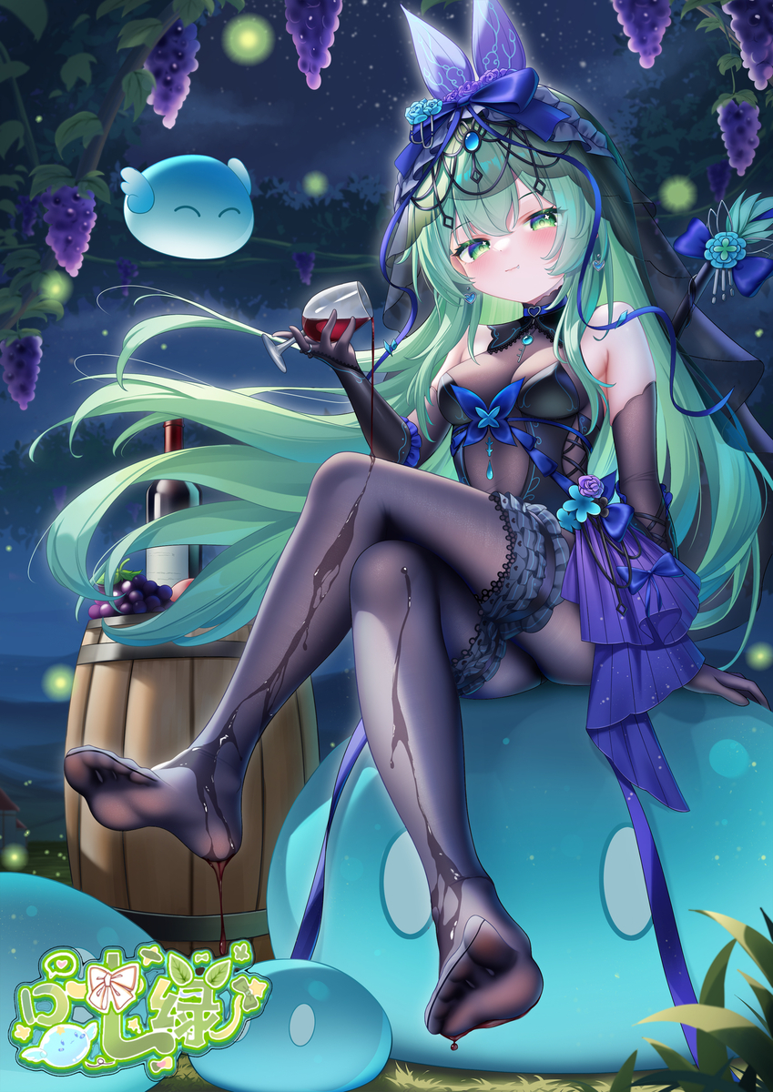 This is a pixiv picture whose title is 叶绿.