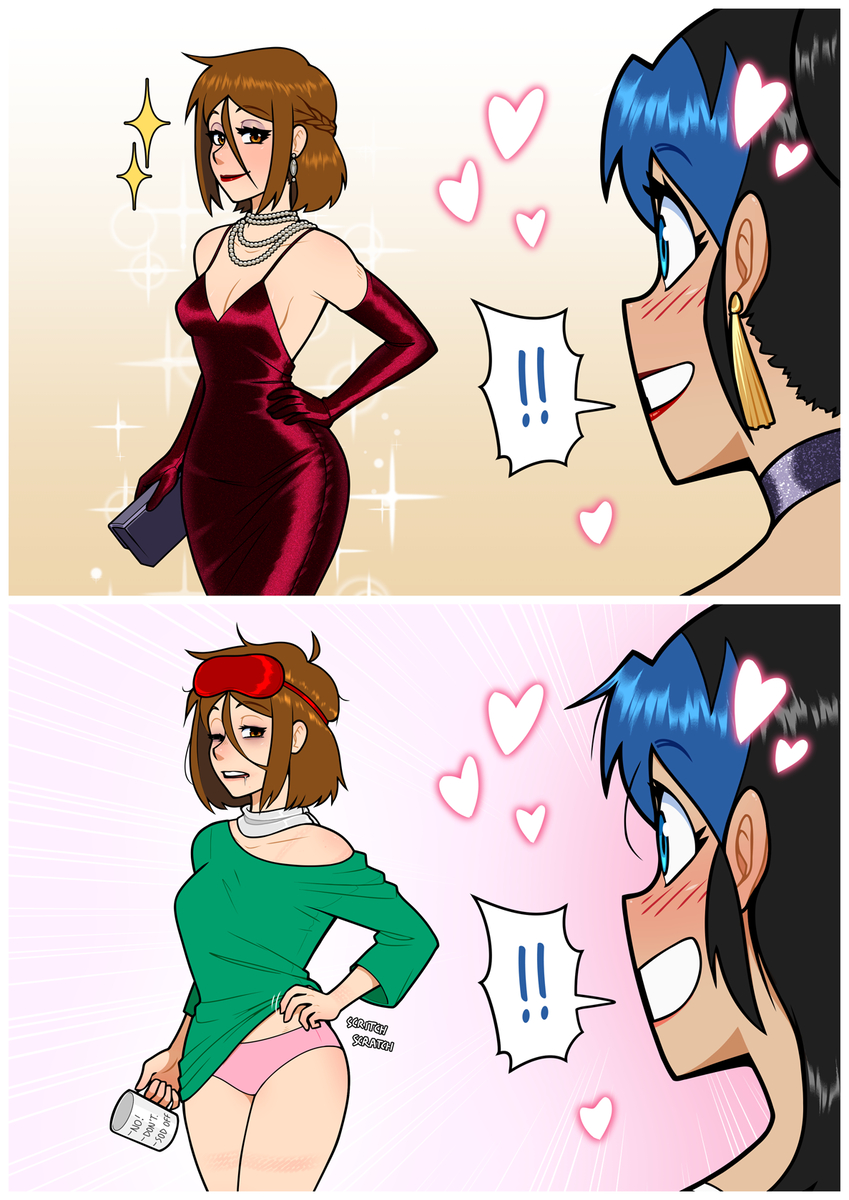 This is a pixiv picture whose title is Both Are Good! / 彼女に会えると、いつも嬉しい.