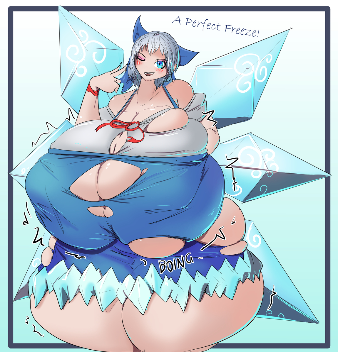 This is a pixiv picture whose title is Big Cirno.