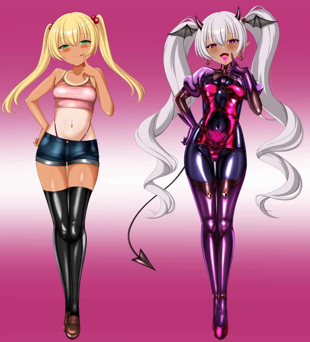This is a pixiv picture whose title is ぴっちり変身ヴィランちゃんその２.
