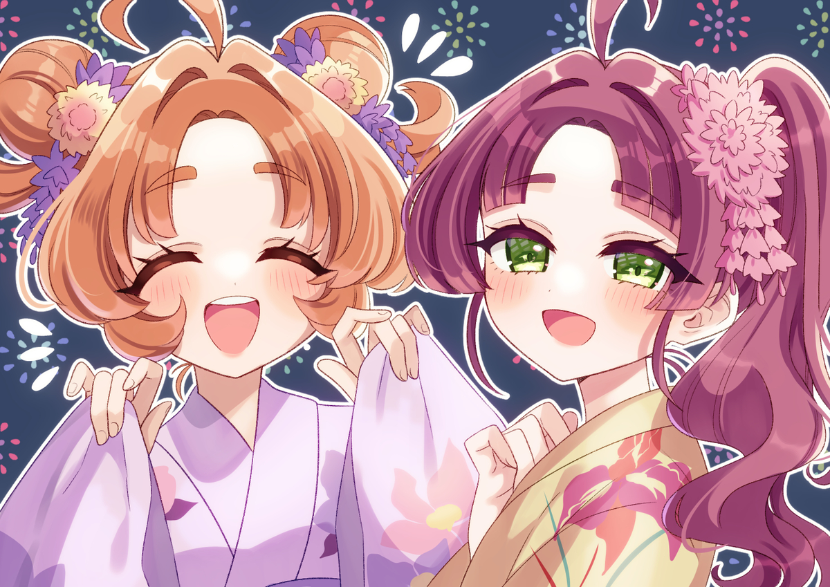 This is a pixiv picture whose title is 浴衣あんなみくる.
