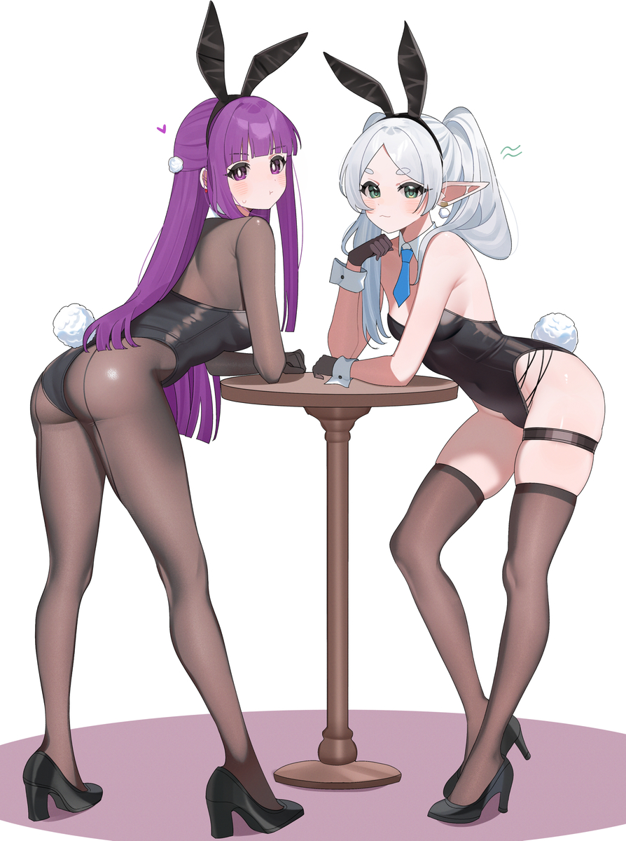This is a pixiv picture whose title is 💜🤍.